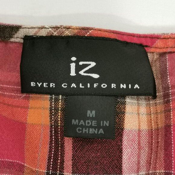 Plaid Babydoll Tank Top with Smocked Straps and Waistband Size M EUC #50 - Picture 4 of 7